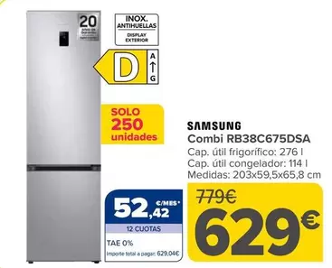Samsung - Combi RB38C675DSA