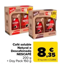 Nescafé - Cafe Soluble Natural O Descafeinado