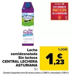 Central Lechera Asturiana - Leche Semidesnatada Sin Lactosa