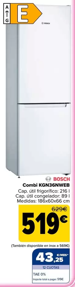 Bosch - Combi KGN36NWEB