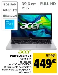 Acer - Portátil Aspire Go AG15-31P