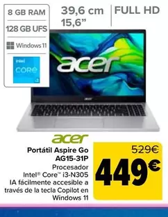 Acer - Portátil Aspire Go AG15-31P