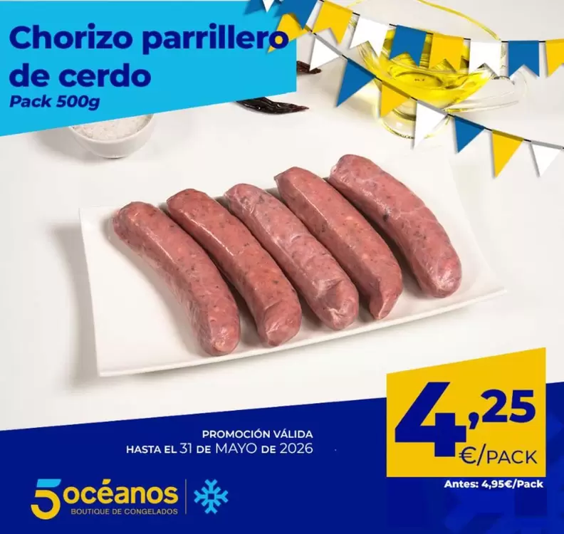Chorizo Parrillero De Cerdo