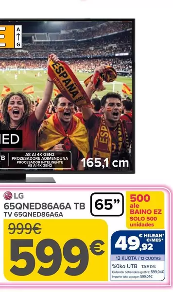 LG - TV 65QNED86A6A 