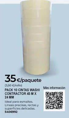 Pack 10 Cintas Washi Contractor