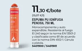Penosil - Espuma PU Ignífuga