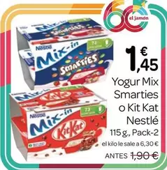 Nestlé - Yogur Mix Smarties O Kit Kat