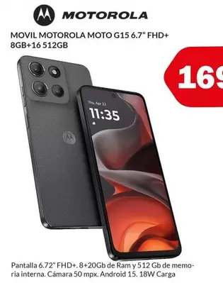 Motorola - Movil Moto G15 6.7" FHD+