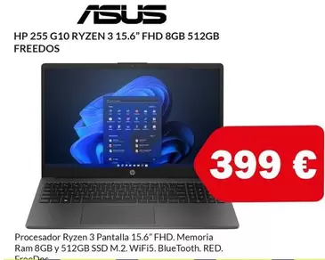 HP - 255 G10 Ryzen 3 15.6" FHD Freedos