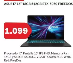 Asus - I7 16" RTX-5050 Freedos