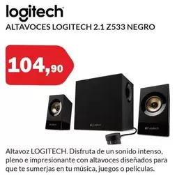 Logitech - Altavoces 2.1 Z533 Negro