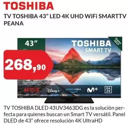 Toshiba - TV 43" Led 4K UHD WIFI SmartTV Peana