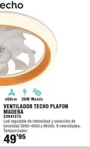 Ventilador Techo Plafon Madera