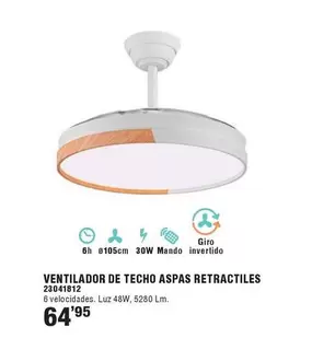 Ventilador De Techo Aspas Retractiles