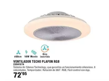 Ventilador Techo Plafon Rgb