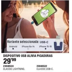 Dispositivo Usb Alivia Picaduras