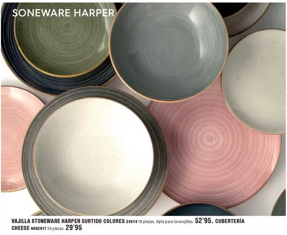 Vajilla Stoveware Harper Surtido Colores
