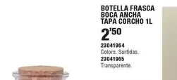 Botella Frasca Boça Ancha Tapa Corcho