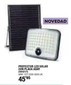 Proyector Led Solar Con Placa Aday