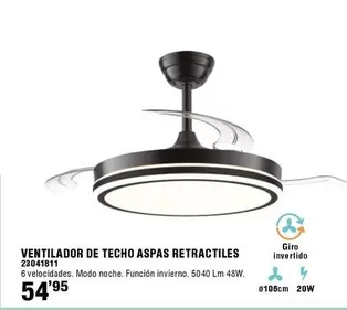 Ventilador De Techo Aspas Retractiles