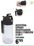 Aceitera Spray/Dosiificador,Doble Funcion 2 En 1
