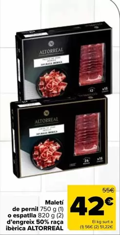 Altorreal - Maletín De Jamón O Paleta De Cebo 50% Raza Ibérica