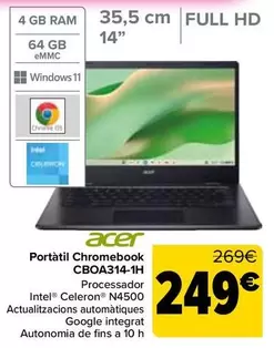 Acer - Portátil Chromebook CBOA314-1H