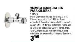 Válvula Escuadra Isis Para Cisterna