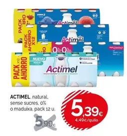 Actimel - Natural, Sense Sucres 0% O Maduixa