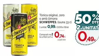 Schweppes - Tonica Original, Zero O Amb Llimona