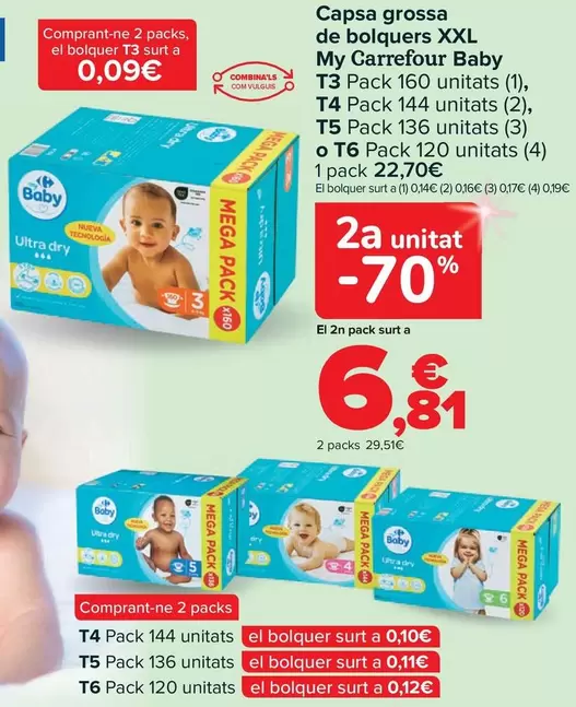 Carrefour Baby - Cajon De Pañales XXL
