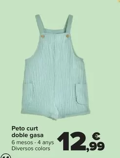 Peto Corto Doble Gasa