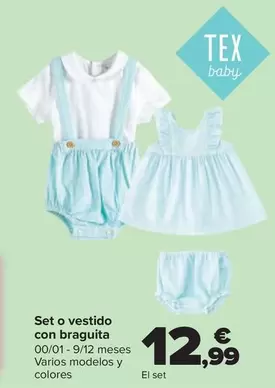 Tex Baby - Set O Vestido Con Braguita