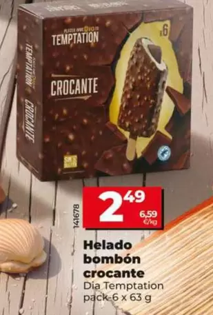 Dia Temptation - Helado Bombon Crocante