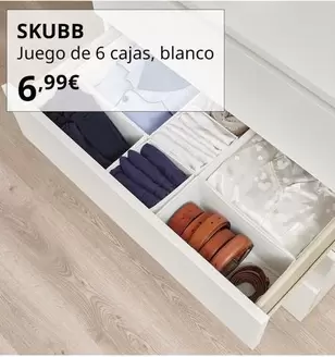 Skubb Juego De 6 Cajas, Blanco
