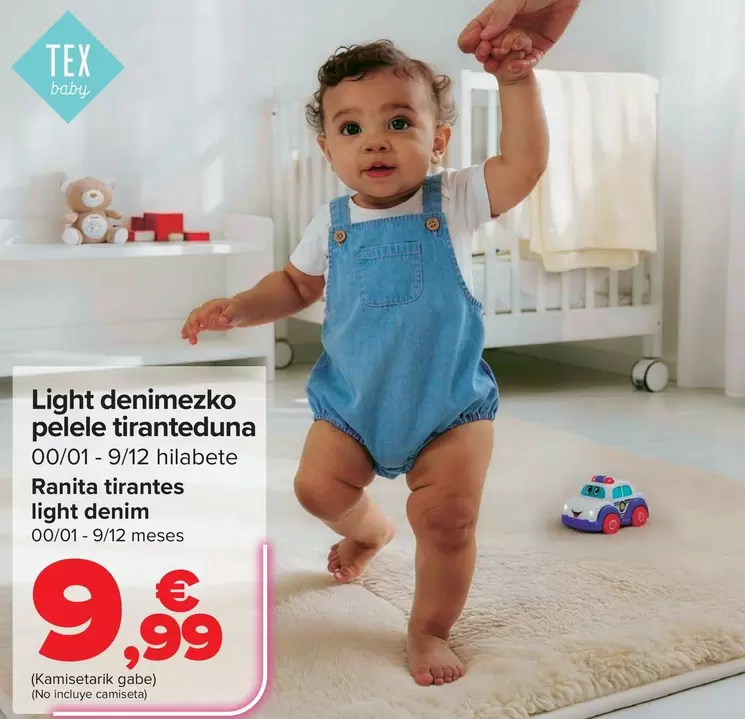 Tex Baby - Ranita Tirantes Light Denim