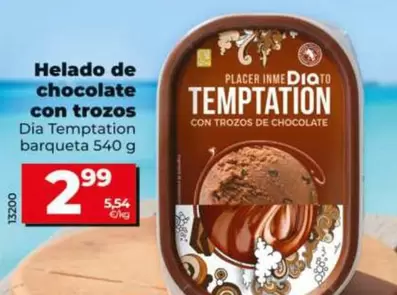 Dia Temptation - Helado De Chocolate Con Trozos