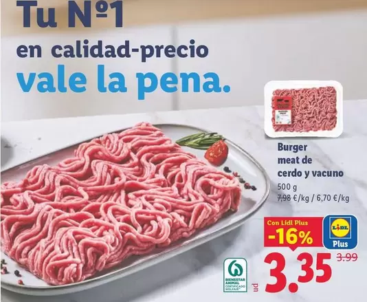 Burger Meat De Cerdo Y Vacuno
