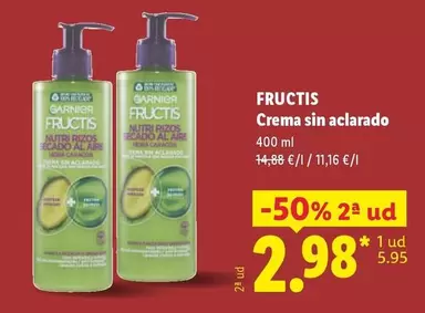 Fructis - Crema Sin Aclarado