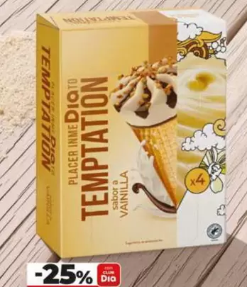 Dia Temptation - Helados Cono Sabor A Vainilla