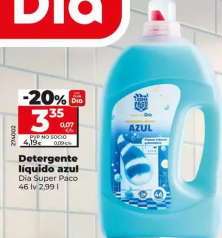Dia Super Paco - Detergente Liquido Azul