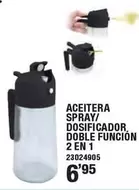 Aceitera Spray/ Dosificador, Doble Funcion 2 En 1