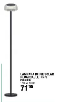 Lampara De Pie Solar Recargable Innis