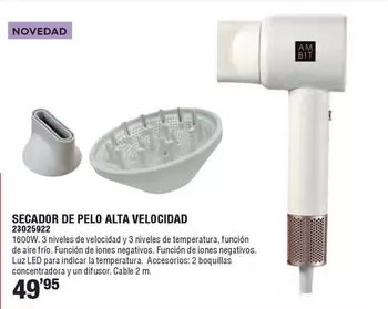 Secador De Pelo Alta Velocidad