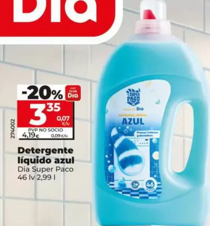 Dia Super Paco - Detergente Liquido Azul