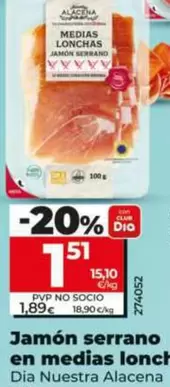 Dia Nuestra Alacena - Jamón Serrano En Medias Lonchas