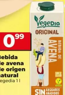 Vegedia - Bebida De Avena De Origen Natural