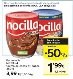 Nocilla - Crema De Cacau D'1 Sabor