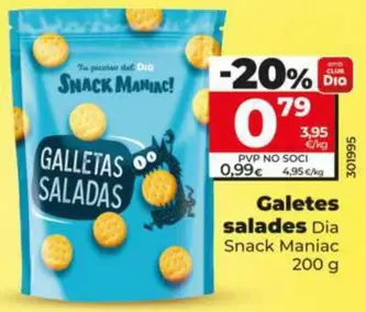 Dia Snack Maniac - Galletas Saladas