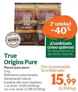 True Origins Pure - Pienso Para Perro